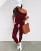 2022 nuevo transfronterizo primavera/verano ropa de mujer ebay Amazon venta caliente hombro descubierto manga corta bolsillo encaje hombro con cordones mono