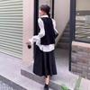 Traje con Sentido del Diseño para Mujer Primavera 2025 Chaleco de Punto de Alta Gama Camisa Falda Elegante Adelgazante Conjunto de Dos o Tres Piezas