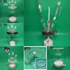 Reator de Boca Aberta, Recipiente de Reação de Vidro, Frasco de Reação de Fundo Plano, Frasco de Fundo Redondo de Três Bocas, Instrumento de Laboratório de Frasco de Quatro Bocas com Junta Esmerilhada