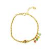Nova Pulseira de Ouro Areia do Vietnã Vento Palaciano Gota de Óleo Ping An Alegria Pulseira Simples Combina com Tudo Cor Duradoura Sem Desbotar Primeira Joia