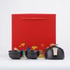 Hervidor de Té Perezoso de Cerámica Barro Negro Juego de Té Automático Tetera Portátil Pequeña para Viajes con Asa Lateral Bandeja de Té Té Kung Fu