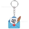 Llavero del Día del Padre, dije de goma suave de PVC, llavero de dibujos animados, regalo de vacaciones, decoración de libro, Amazon transfronterizo