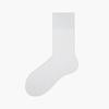 PPSOCKS Meia Branca Algodão Respirável Cor Sólida Estilo Ballet Par com Quatro Pares Meia Fina de Verão para Mulheres Meia de Comprimento Médio