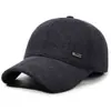 Chapéu Engrossado para Idosos com Proteção para as Orelhas, Boné de Beisebol Quente e à Prova de Frio, Chapéu Masculino de Outono e Inverno, Chapéu para Uso Externo para Pessoas de Meia-Idade e Idosos