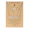 Juego de Collares Apilables de Acero Inoxidable de 12 Constelaciones Tendencia Europea y Americana Transfronteriza con Tarjeta Collar de Constelación Venta al por Mayor
