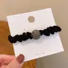 Anillo Pequeño de Intestino con Pedrería Estilo Coreano para Mujer, Anillo Elástico Alto para el Cabello, Cuerda para el Cabello de Alta Gama con Pedrería para Mujer, Cuerda para el Cabello de Diadema Bola para Cola de Caballo