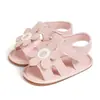 2025 Populares de Verano Transfronterizos Nuevos Zapatos para Bebé Patrón de Flores Sandalias para Bebé Suela de Goma Transpirables Zapatos para Niños Pequeños Bebé