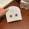 Nuevos pendientes de estrella de circón tricolor para mujer con pasadores de plata, exquisitos y únicos, dulces y geniales, de lujo ligero, alta gama, modernos y versátiles