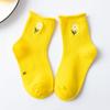Calcetines Gruesos con Borde Enrollado para Niños, Calcetines de Color Sólido Bordados con una Pequeña Flor Margarita, Adecuados para Todas las Estaciones, Calcetines de Algodón con Encaje para Bebés y Niños Pequeños