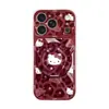 Pulsera de Gato Estampado de Leopardo Compatible con Funda de Teléfono Apple 17pm iPhone 15 Dibujo Animado Lindo 16 Transparente 18 Soporte 14