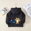 Chaqueta Cortavientos de Primavera y Otoño para Niños, Chaqueta con Capucha Casual Elegante y Genial para Niños