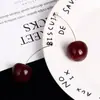 Aretes de Cereza Roja Vino Cereza para Mujer, Diseño Único, Aretes Frescos y Dulces, Joyería al por Mayor