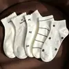 Calcetines de Lunares con Borde Fruncido para Mujer, Calcetines de Algodón Blanco Leche Puro hasta la Mitad de la Pantorrilla, Estilo Coreano Verano y Otoño, Estilo Ballet, Calcetines Holgados de Moda