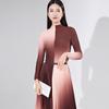 Cambia la Imagen y Publica una Camiseta OEM de Ropa Elegante Clase Nanyou Hecha a Medida con Cuello Elegante Semi Alto, Top Plisado Ajustado