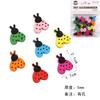 Fábrica de dibujos animados mariquita viruta de madera niños DIY collar pulsera cuentas mascota cadena cuentas de madera palito de fruta accesorios al por mayor