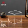 Caixa Transparente Plástico Acrílico Quadrada com Tampa e Base para Guardar Doces, Miniaturas e Embalagem para Exibição de Presentes