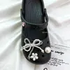Nuevos Accesorios de Flor para Zapatos, Diseño de Flor con Perlas, Set de Lazo Plateado 3D, Accesorios de Set de Hebilla para Zapatos
