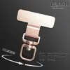 Soporte para Teléfono Móvil con Clip Metálico Giratorio de 360 Grados, Conexión Fija Giratoria de Acero Inoxidable, Duradero y Resistente, Correa para Teléfono Móvil