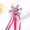 Fabricante de Yiwu Juguete de Varita Mágica de Copo de Nieve Congelado para Niños Accesorios de Varita Mágica de Princesa con Serpentina