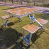 Set de Sombrilla de Mesa con Publicidad de Parasol Promoción de Patio Combinación Portátil de Viaje Plegable Camping Siaman