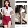 Lingerie Sexy Feminina Puro Desejo Apaixonada Uniforme de Aeromoça Personagem Roupa Sexy Fenda Profunda Seios Pequenos Tentação Pijama 6235