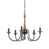 [Transfronterizo] Lámpara de Restaurante, Nuevo Candelabro Retro, Luminaria de Madera Maciza, Estilo Vela, Estilo Country Francés, Sala de Estar, Casa de Huéspedes, Estilo Americano de Alta Gama