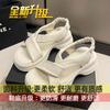 Sandalias para Mujer 2025 Nuevo Verano Ropa Exterior Punta Abierta Sencillas Correa Cruzada Cómodas Suela Gruesa Sandalias Romanas Nicho