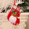 Meias de Natal, Sacos de Presente de Natal, Pingentes de Meias Pequenas de Natal, Enfeites para Árvore de Natal, Sacos de Decoração