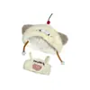Ropa y accesorios para muñeca de peluche linda para merienda de mascotas 10CM oso autocrítico versión coreana ropa y accesorios para muñeca de hamburguesa