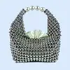 Bolso de almohada con cuentas de plata, hecho a mano, de alta calidad, estilo europeo y americano, personalizado, 2024, moderno.
