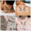 Pegatinas de Tatuaje Herbales de Alas de Ángel Iguales de Justin Bieber para Hombres y Mujeres, Impermeables, de Larga Duración, Gama Alta, Cuello, Pecho y Espalda