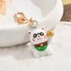 Nuevo Llavero Colgante de Gato de la Suerte Creativo Lindo Accesorios de Decoración DIY Micro Paisaje Regalo Accesorios para Mochila