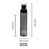 Botella Portátil Rellenable con Spray Continuo 100ml Negra PET Botella Pequeña con Spray Hidratación Facial Botella con Spray Nano Ultra Fino