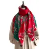 Xale de Foto de Viagem Yunnan Qinghai Inverno Feminino de Alta Qualidade Comprimento Médio Xale Externo Estilo Étnico Retrô Cachecol Quente