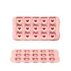 Molde de Chocolate em Forma de Coração de 15 Peças para Dia dos Namorados Transfronteiriço, Cavidade em Formato de Coração, Silicone para Pudim, DIY, Forma de Assar para Cozinha