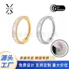 Pendientes de Aro de Titanio G23 tipo Rock Candy Europeos y Americanos Transfronterizos con Circonita Cúbica Lateral Anillo para la Nariz Pendientes de Aro sin Costura