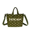 Bolso de mano clásico de lunares estilo coreano, bolso de mano retro de gran capacidad, versátil y casual para el día a día de la mujer
