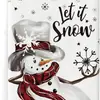 Venta al por mayor de toallas de cocina navideñas con estampado de muñeco de nieve y camión.