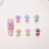 Pata de Gato Paleta Lazo Dibujo Animado Japonés Accesorios para Uñas Resina Piezas Pequeñas Pendientes DIY Pinzas para el Cabello Decoraciones para Uñas