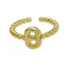 Anillos de 26 Letras Inglesas Más Vendidos Transfronterizos Anillos Gruesos Brillantes de Oro de 18 Quilates Modelo Caliente de Amazon Dropshipping