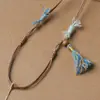 Cordón para Colgante de Cuero Encerado de Gama Alta, Cordón de Estilo Simple Dorado y Jade, Resistente al Desgaste y Duradero, Cordón de Collar Artístico de Estilo Antiguo