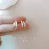 Pendientes Flor de Concha Pendientes de Aguja de Plata 925 Diseño de Nicho Ins Pendientes Retro Elegantes Nuevo Lujo Juvenil Sensación de Alta Gama