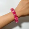 Colar com Pingente de Contas Coloridas a Laser Yongge Jewelry Estilo Europeu e Americano Colorido Bloqueio de Cores Joias de Contas de Vidro
