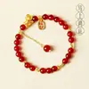 Pulseira de Ágata Vermelha Natural para Mulheres, Ano de 2026 Cavalo, Pulseira do Ano do Zodíaco, Zodíaco Cavalo, Joia de Cristal com Contas Vermelhas da Sorte