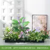 Maceteros con Flores Artificiales y Plantas Verdes, Combinaciones de Flores y Plantas Falsas, Maceteros Decorativos para Separación y Ocultación, Arte Floral Paisajístico
