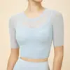 Roupas de yoga leves, com sensação de "quase nada", para mulheres, de secagem rápida, respiráveis, tops esportivos de manga curta e manga longa, tops de fitness, em estoque, direto do fabricante