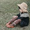Medias Infantiles 2022 Algodón Peinado Doble Aguja Moño Leggings Calcetines para Niñas Estilo Delgado de Verano Suministro Exclusivo Transfronterizo