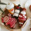 Nuevo Colgante de Hombre de Jengibre de Plástico Colgante Decoración de Árbol de Navidad Suministros Adornos Suministros de Decoración de Atmósfera En Stock