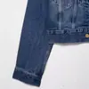 Nueva Chaqueta de Mezclilla para Mujer Otoño 2025 Estilo Europeo y Americano Corta con Solapa Efecto Piel Sintética