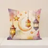 Funda de almohada con estampado de luna dorada Decoración de ambiente del hogar de Oriente Medio Cojín Decoración de interiores Cojín de sofá